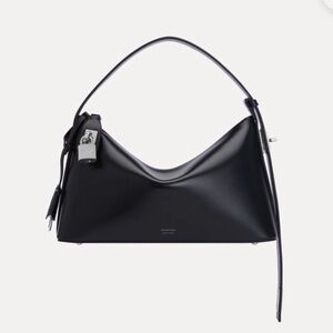 Vera by Verafied black hobo bag with silver hardware